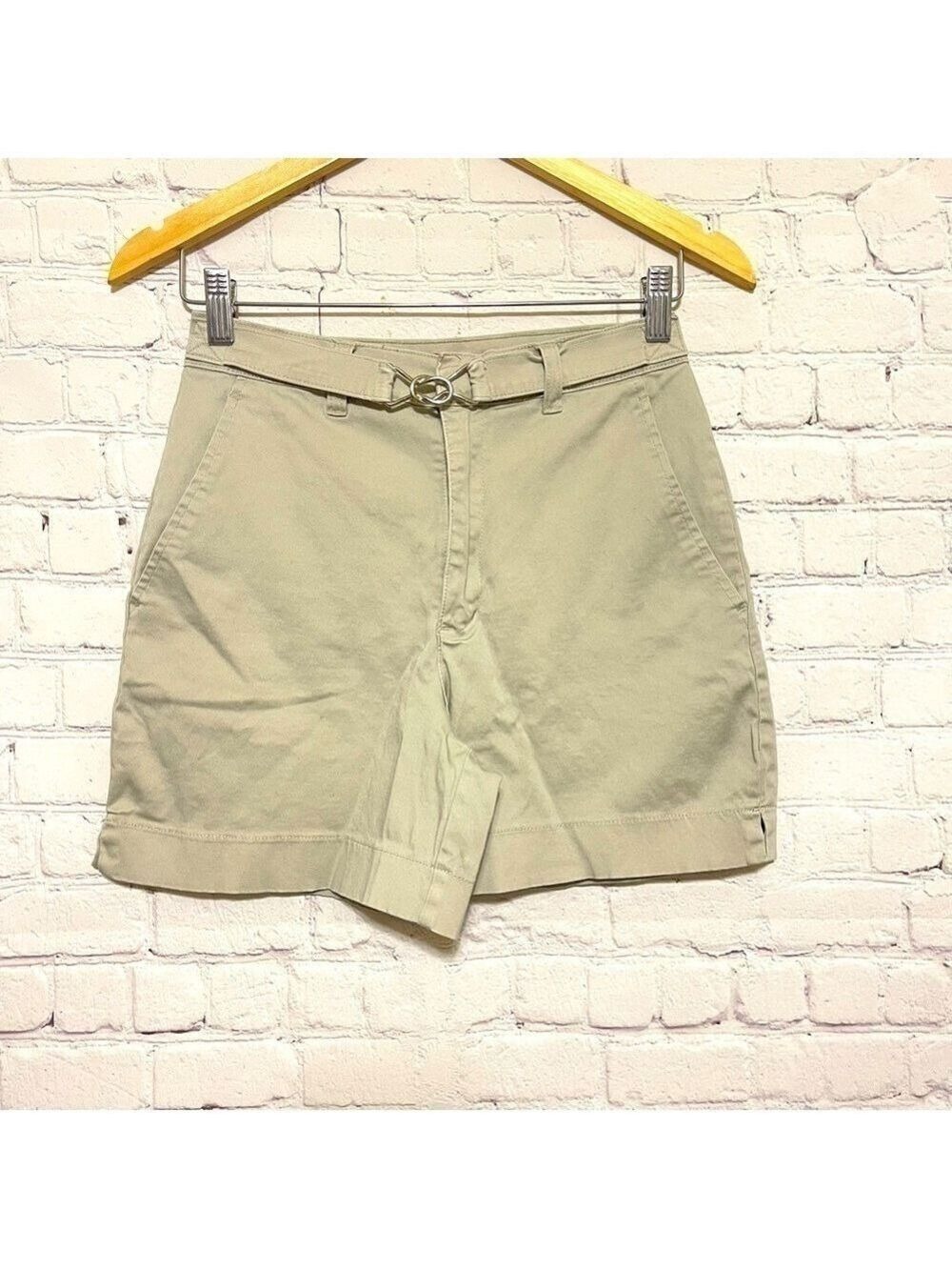 Gloria Vanderbilt Women's Sz 6 Bermuda Belted Cargo Utility Style Shorts